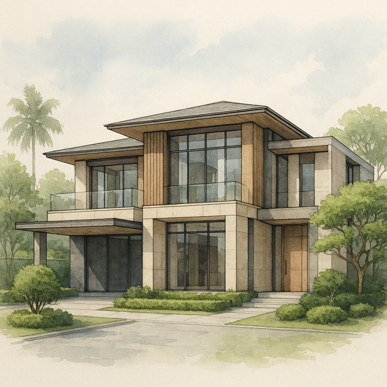 การออกแบบบ้าน Modern Tropical เพื่อความสวยงามและความสะดวกสบายในเมืองร้อน: คู่มือที่ครบถ้วนสำหรับการตัดสินใจ